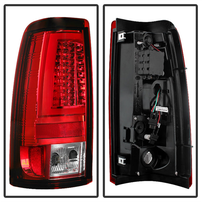 Spyder Auto 5081872 LED Tail Lights; Version 2; Does Not Fit Stepside; Red Clear; - Truck Part Superstore