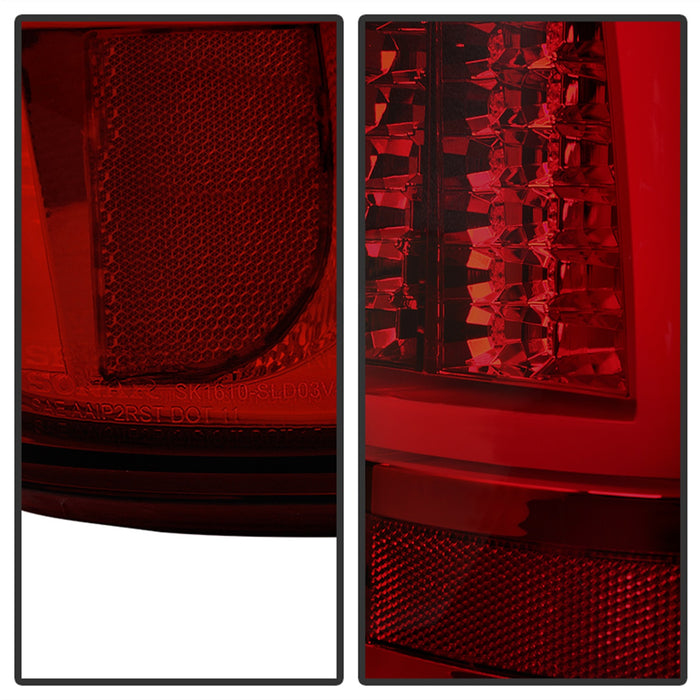 Spyder Auto 5081889 LED Tail Lights; Version 2; Does Not Fit Stepside; Red Smoke; - Truck Part Superstore