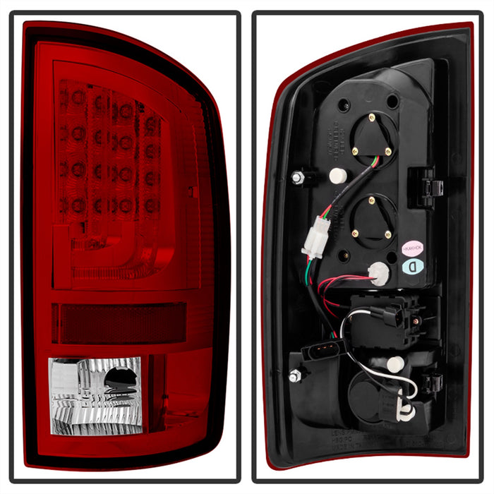 Spyder Auto 5081971 LED Tail Lights; Version 2; Clear Red; - Truck Part Superstore