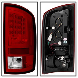 Spyder Auto 5081971 LED Tail Lights; Version 2; Clear Red; - Truck Part Superstore