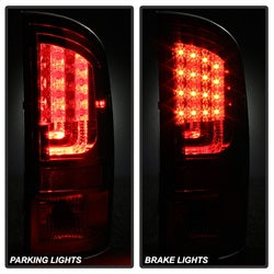 Spyder Auto 5081971 LED Tail Lights; Version 2; Clear Red; - Truck Part Superstore