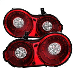 Spyder Auto 5082008 LED Tail Lights; Red Clear; - Truck Part Superstore
