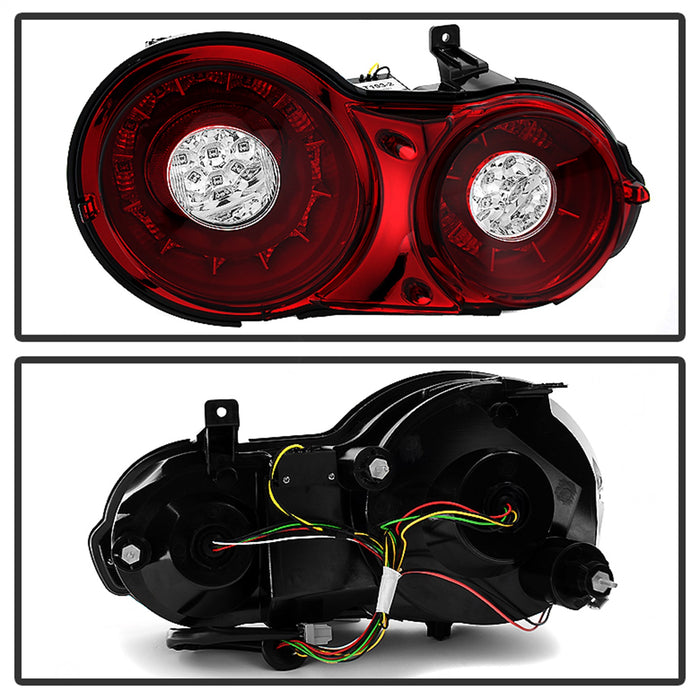 Spyder Auto 5082008 LED Tail Lights; Red Clear; - Truck Part Superstore