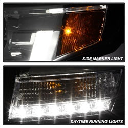 Spyder Auto 5082534 DRL LED Projector Headlights; Chrome; - Truck Part Superstore