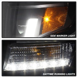 Spyder Auto 5082541 DRL LED Projector Headlights; Black; - Truck Part Superstore