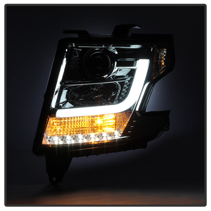 Spyder Auto 5082558 DRL LED Projector Headlights; Smoke; - Truck Part Superstore
