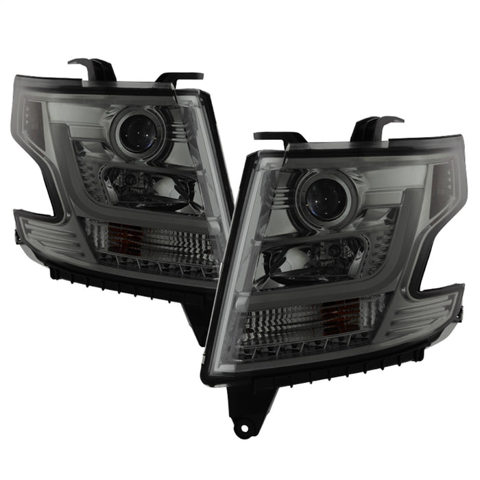 Spyder Auto 5082558 DRL LED Projector Headlights; Smoke; - Truck Part Superstore