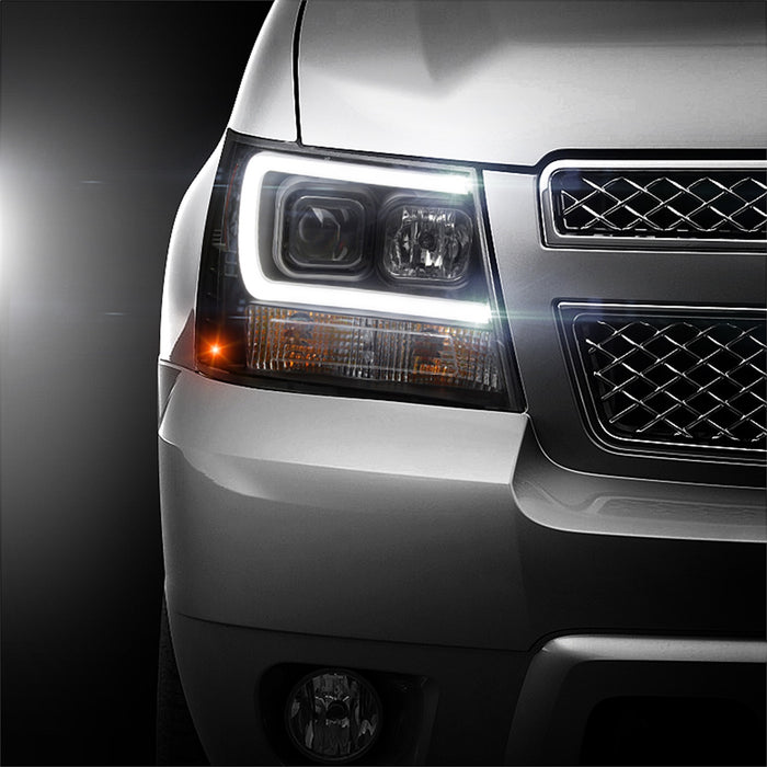 Spyder Auto 5082565 DRL LED Projector Headlights; Version 2; Black; - Truck Part Superstore