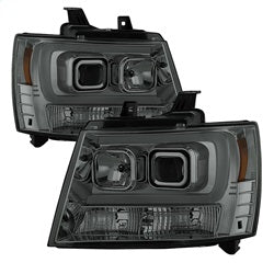 Spyder Auto 5082589 DRL LED Projector Headlights; Version 2; Smoke; - Truck Part Superstore