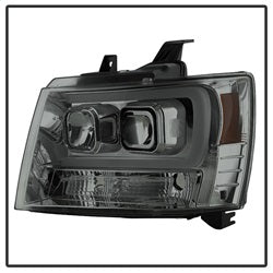 Spyder Auto 5082589 DRL LED Projector Headlights; Version 2; Smoke; - Truck Part Superstore
