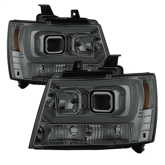 Spyder Auto 5082589 DRL LED Projector Headlights; Version 2; Smoke; - Truck Part Superstore