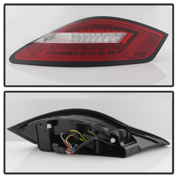 Spyder Auto 5083173 LED Tail Lights; Pair; Clear Red; - Truck Part Superstore