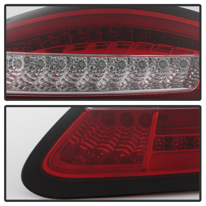 Spyder Auto 5083173 LED Tail Lights; Pair; Clear Red; - Truck Part Superstore