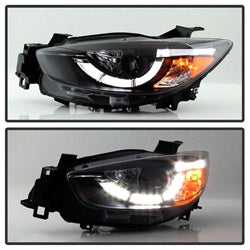 Spyder Auto 5083319 DRL LED Projector Headlights; Black; - Truck Part Superstore