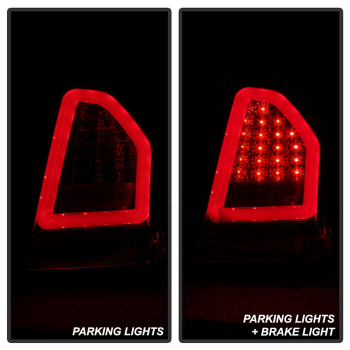 Spyder Auto 5083364 Light Bar LED Tail Lights; Version 2; Red Clear; - Truck Part Superstore