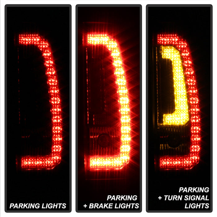 Spyder Auto 5083418 Light Bar LED Tail Lights; Version 2; Black; - Truck Part Superstore