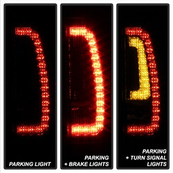 Spyder Auto 5083425 Light Bar LED Tail Lights; Version 2; Black Smoke; - Truck Part Superstore