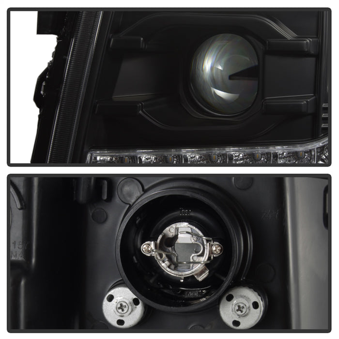 Spyder Auto 5083524 DRL LED Projector Headlights; Version 2; Black; - Truck Part Superstore