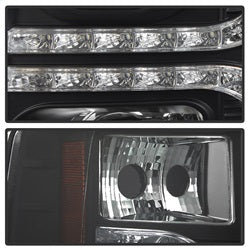 Spyder Auto 5083524 DRL LED Projector Headlights; Version 2; Black; - Truck Part Superstore