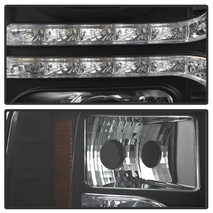 Spyder Auto 5083524 DRL LED Projector Headlights; Version 2; Black; - Truck Part Superstore