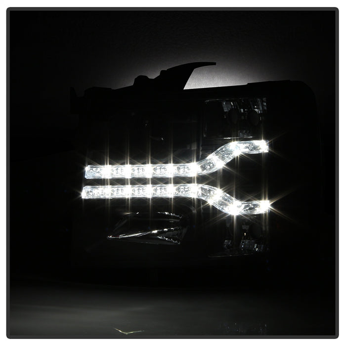 Spyder Auto 5083524 DRL LED Projector Headlights; Version 2; Black; - Truck Part Superstore