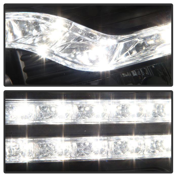 Spyder Auto 5083524 DRL LED Projector Headlights; Version 2; Black; - Truck Part Superstore