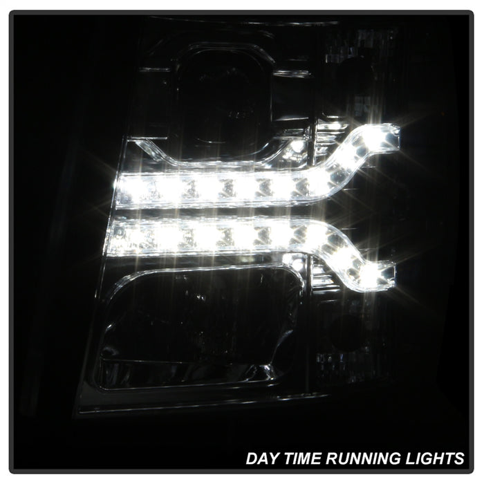 Spyder Auto 5083586 DRL LED Projector Headlights; Version 2; Chrome; - Truck Part Superstore