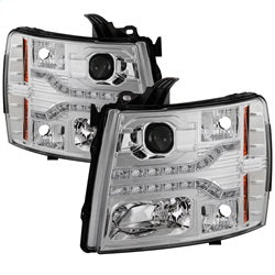 Spyder Auto 5083586 DRL LED Projector Headlights; Version 2; Chrome; - Truck Part Superstore