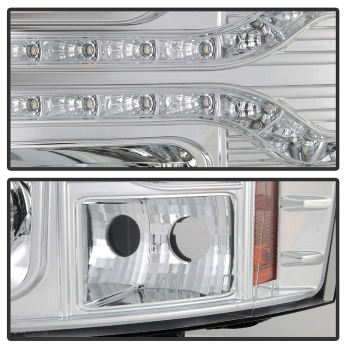 Spyder Auto 5083586 DRL LED Projector Headlights; Version 2; Chrome; - Truck Part Superstore