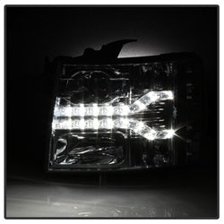 Spyder Auto 5083586 DRL LED Projector Headlights; Version 2; Chrome; - Truck Part Superstore