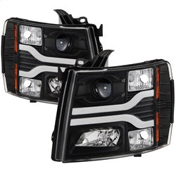 Spyder Auto 5083609 DRL LED Projector Headlights; Version 3; Black; - Truck Part Superstore