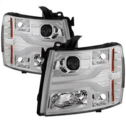 Spyder Auto 5083616 DRL LED Projector Headlights; Version 3; Chrome; - Truck Part Superstore