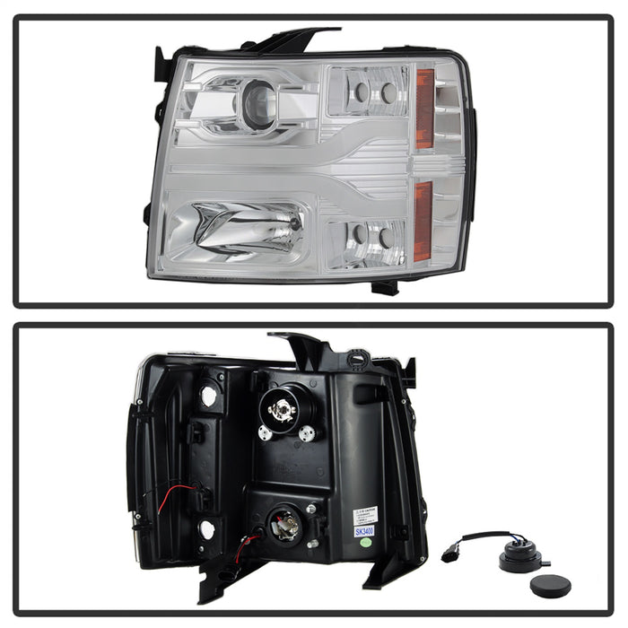 Spyder Auto 5083616 DRL LED Projector Headlights; Version 3; Chrome; - Truck Part Superstore