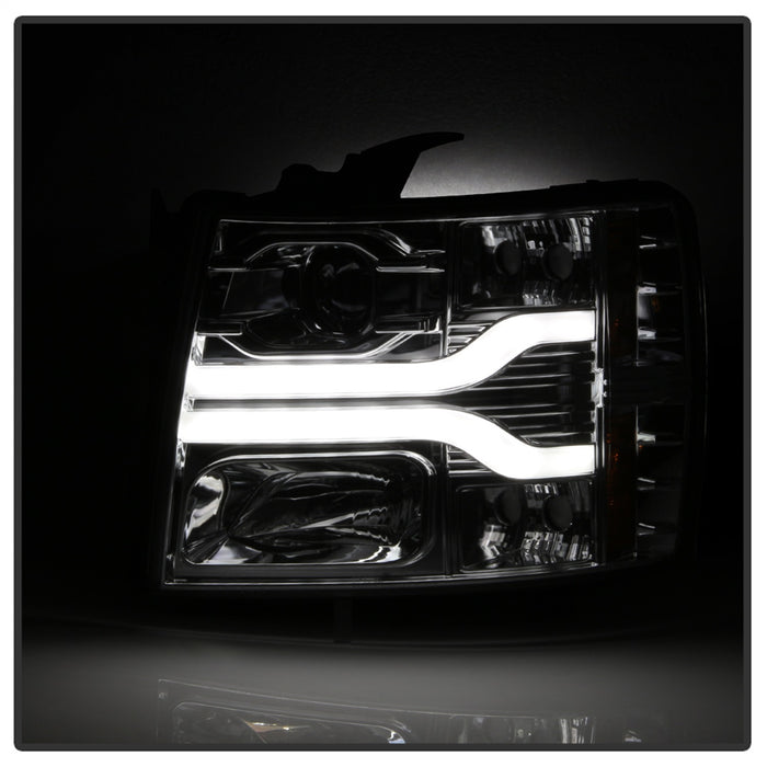 Spyder Auto 5083616 DRL LED Projector Headlights; Version 3; Chrome; - Truck Part Superstore