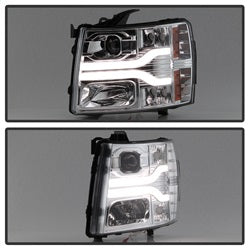 Spyder Auto 5083616 DRL LED Projector Headlights; Version 3; Chrome; - Truck Part Superstore