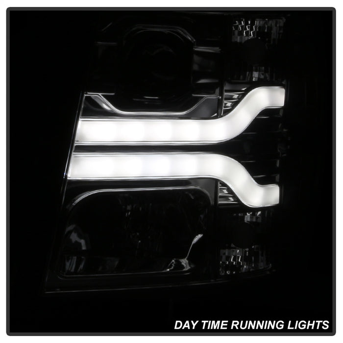 Spyder Auto 5083623 DRL LED Projector Headlights; Version 3; Smoke; - Truck Part Superstore