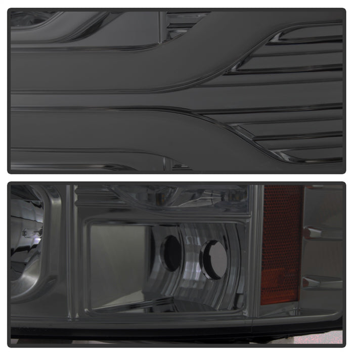 Spyder Auto 5083623 DRL LED Projector Headlights; Version 3; Smoke; - Truck Part Superstore