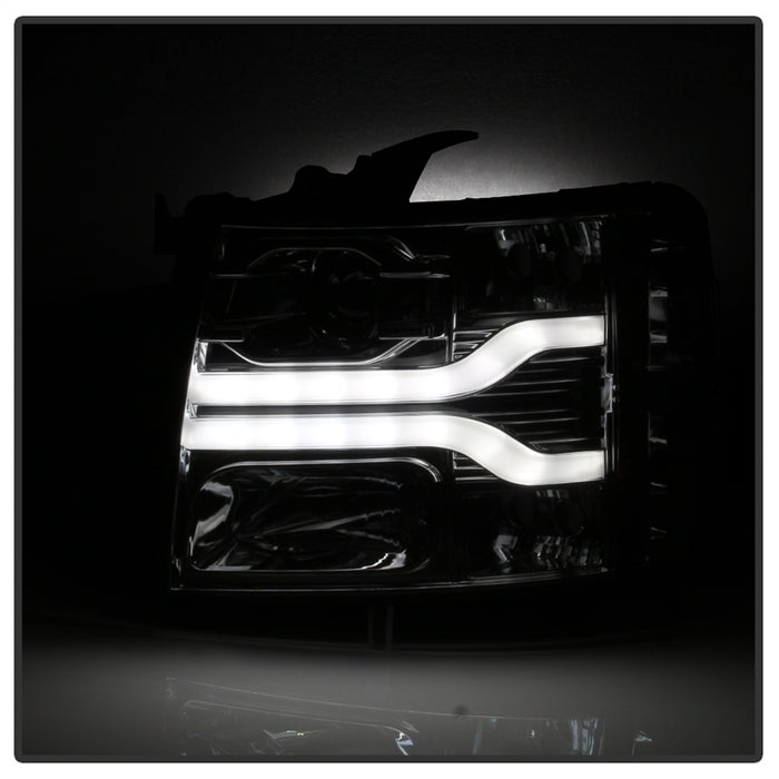 Spyder Auto 5083623 DRL LED Projector Headlights; Version 3; Smoke; - Truck Part Superstore