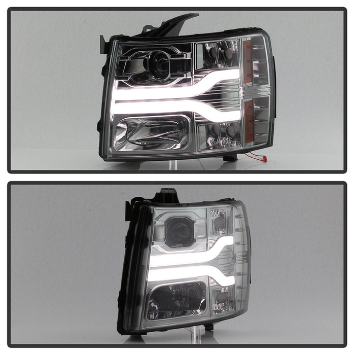 Spyder Auto 5083623 DRL LED Projector Headlights; Version 3; Smoke; - Truck Part Superstore