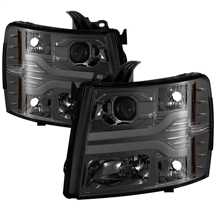 Spyder Auto 5083623 DRL LED Projector Headlights; Version 3; Smoke; - Truck Part Superstore