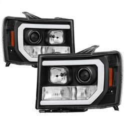 Spyder Auto 5083630 Light Bar DRL LED Projector Headlights; Version 2; Black; - Truck Part Superstore