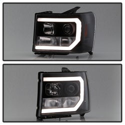Spyder Auto 5083630 Light Bar DRL LED Projector Headlights; Version 2; Black; - Truck Part Superstore