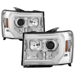 Spyder Auto 5083647 Light Bar DRL LED Projector Headlights; Version 2; Chrome; - Truck Part Superstore