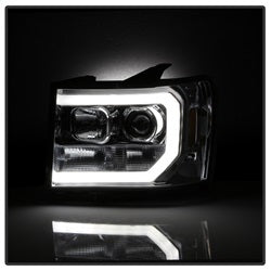 Spyder Auto 5083647 Light Bar DRL LED Projector Headlights; Version 2; Chrome; - Truck Part Superstore