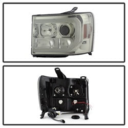 Spyder Auto 5083654 Light Bar DRL LED Projector Headlights; Version 2; Smoke; - Truck Part Superstore