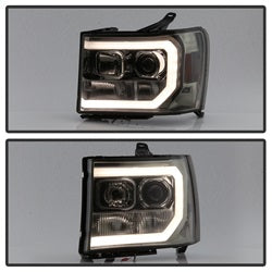 Spyder Auto 5083654 Light Bar DRL LED Projector Headlights; Version 2; Smoke; - Truck Part Superstore