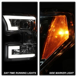 Spyder Auto 5083661 DRL LED Projector Headlights; Bulbs Included; Pair; Chrome; - Truck Part Superstore