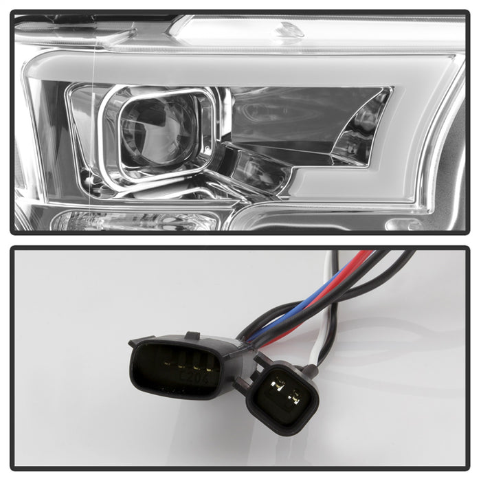Spyder Auto 5083661 DRL LED Projector Headlights; Bulbs Included; Pair; Chrome; - Truck Part Superstore