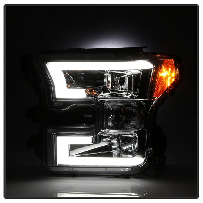 Spyder Auto 5083661 DRL LED Projector Headlights; Bulbs Included; Pair; Chrome; - Truck Part Superstore