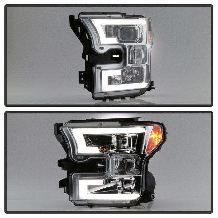 Spyder Auto 5083661 DRL LED Projector Headlights; Bulbs Included; Pair; Chrome; - Truck Part Superstore